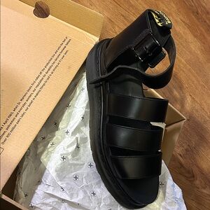 Dr. Martens Black Strap Sandals